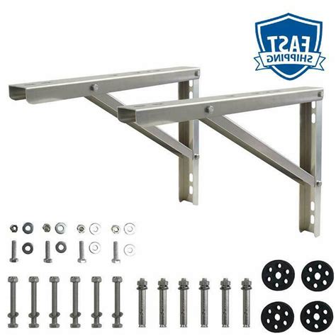 sheet metal bracket to hold condenser|outdoor condenser wall bracket.